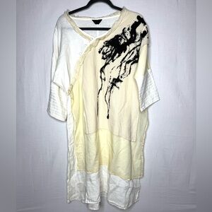 Peacock Ways Womens Tunic Top Sz Medium Layered Lagenlook Artsy Sustainable